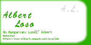 albert loso business card